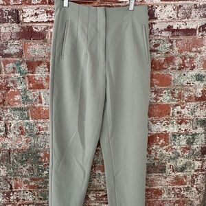 Zara High Waisted Light Olive Work Pants